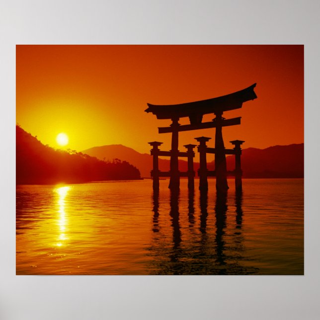O-Torii Gate, Itsukushima shrine, Miyajima, Poster (Front)