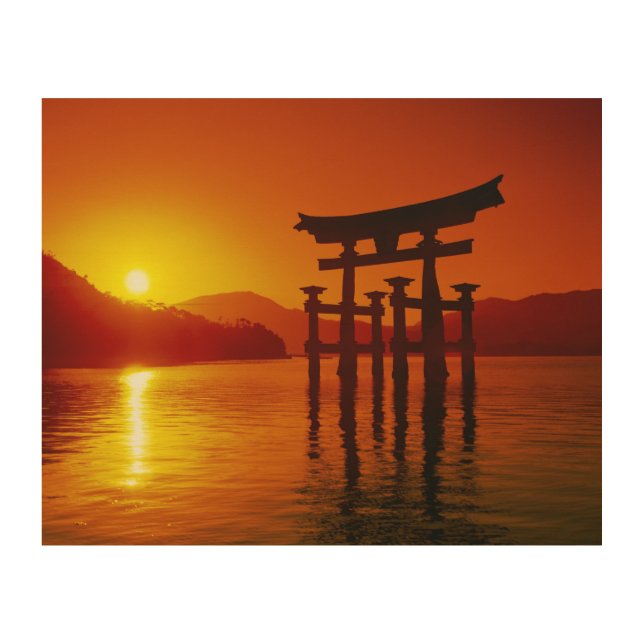 O-Torii Gate, Itsukushima shrine, Miyajima, Wood Wall Art (Front)