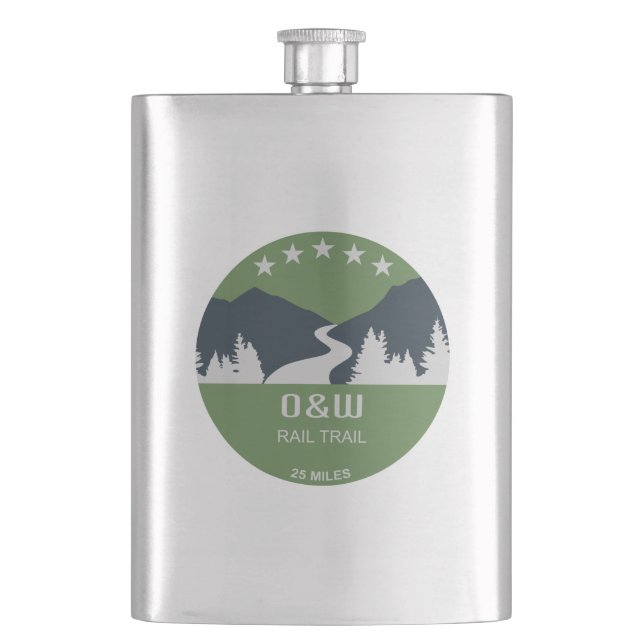 O&W Rail Trail Flask (Front)