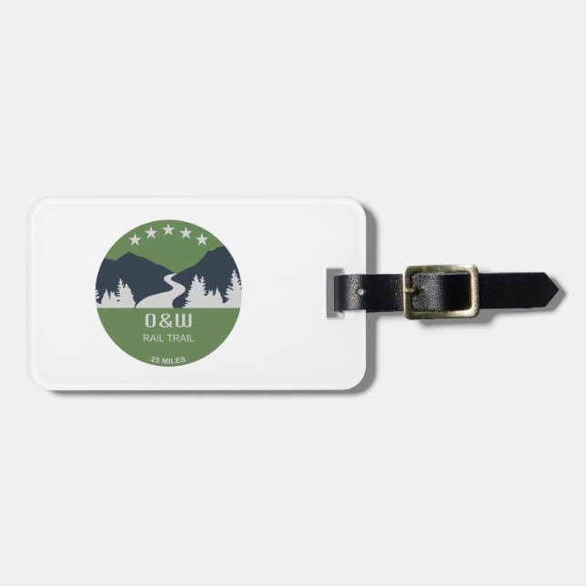 O&W Rail Trail Luggage Tag (Front Horizontal)
