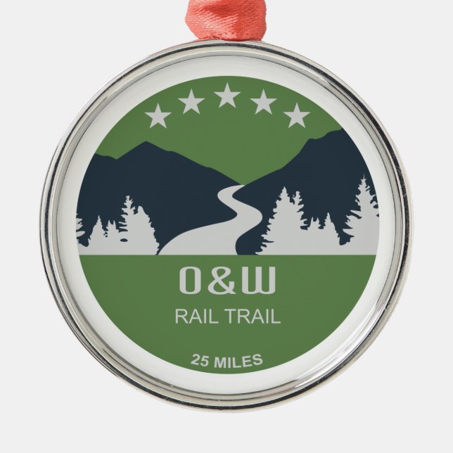 O&W Rail Trail Metal Ornament (Front)