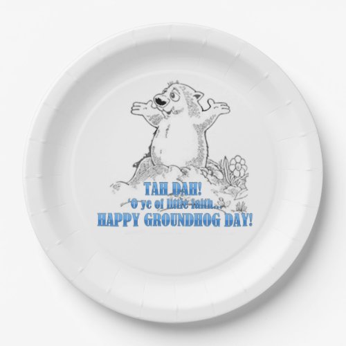 O Ye Of Little Faith Groundhog Day Party Paper Pl Paper Plates