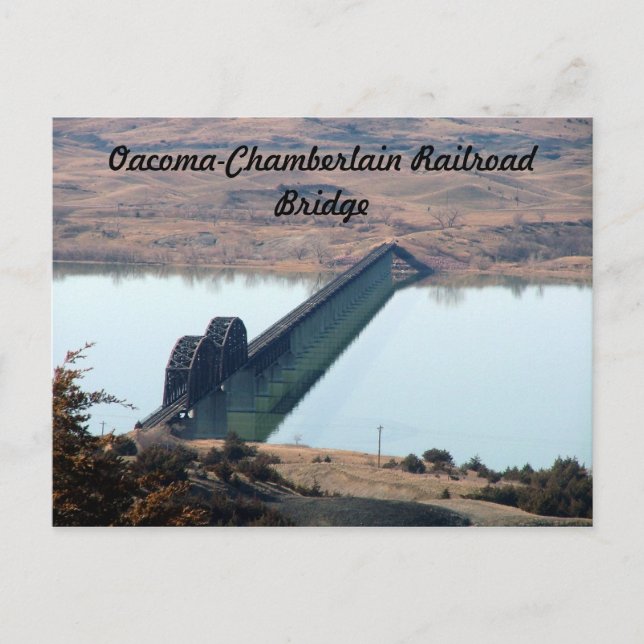 Oacoma-Chamberlain Railroad Bridge Postcard (Front)