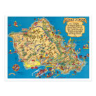 Hawaii Funny Vintage Map Postcard | Zazzle.com