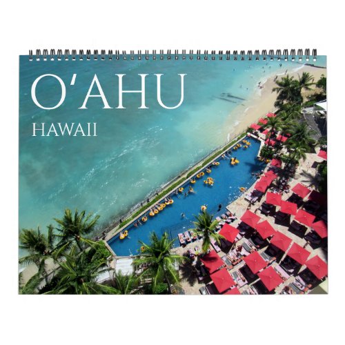 oahu hawaii 2025 large calendar
