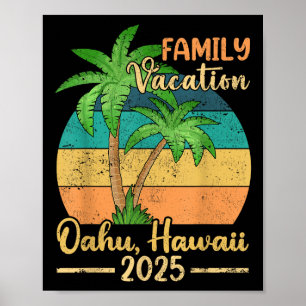 Oahu Hawaii Beach Family Vacation 2025 Summer  Poster