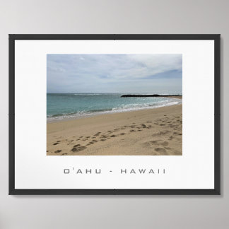 O'ahu Hawaii Beach Travel Poster