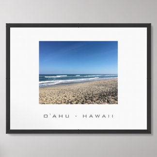 O'ahu Hawaii Beach Travel Poster