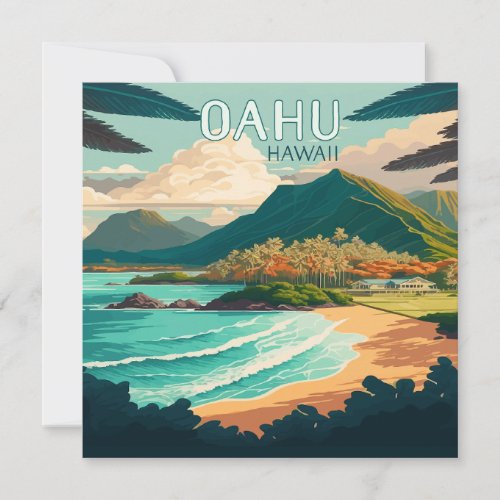 Oahu Hawaii Beach Vintage Retro