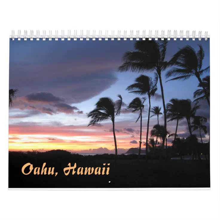 Oahu Hawaii Calendar | Zazzle