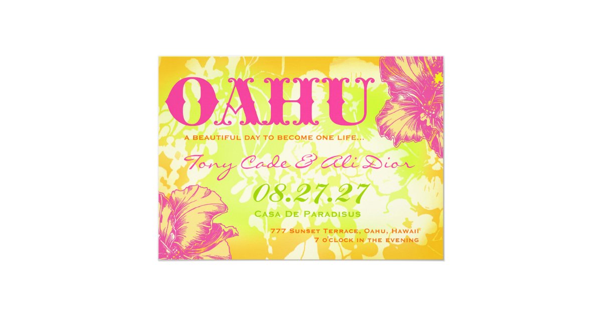 OAHU HAWAII Destination Invitation