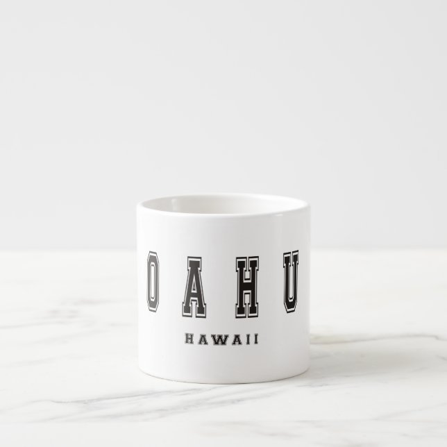 Oahu Hawaii Espresso Cup (Front)
