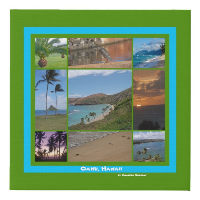 Oahu, Hawaii  Faux Canvas Print (Front)