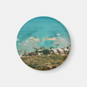 Oahu Hawaii Island Travel Souvenir Magnet