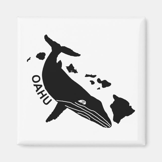 Oahu - Hawaii Islands Humpback Magnet (Front)