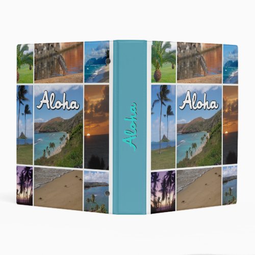 Oahu Hawaii Photo Collage ring binder