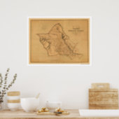 Oahu Hawaii Railroad Map 1881 Poster | Zazzle