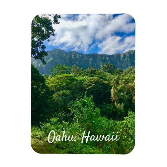 Oahu, Hawaii Rainforest Magnet (Vertical)