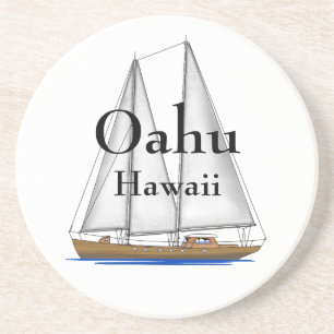 Oahu Hawaii Sandstone Coaster