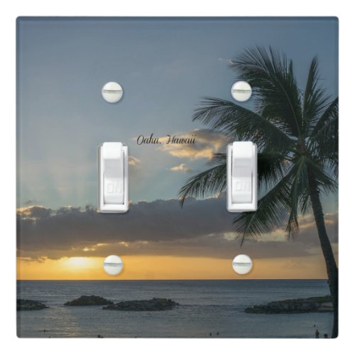 Oahu Hawaii sunset Light Switch Cover
