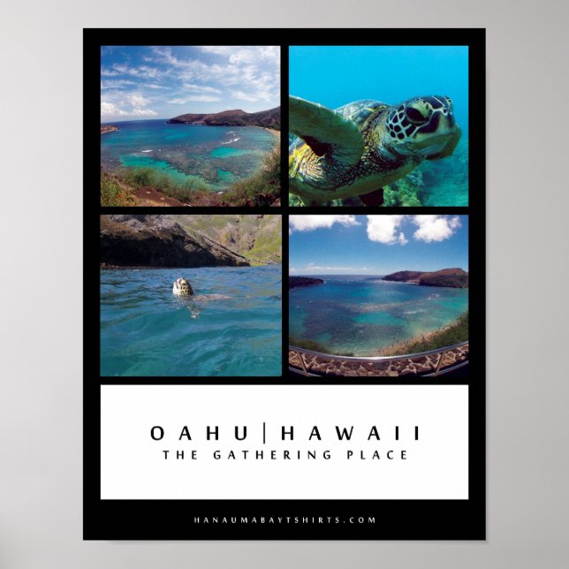 Oahu Hawaii - The Gathering Place Poster (Front)