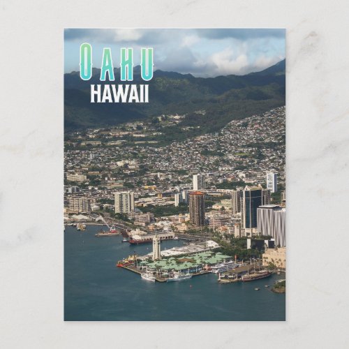 Oahu Hawaii Travel Postcard