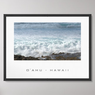O'ahu Hawaii Travel Poster Ocean Beach