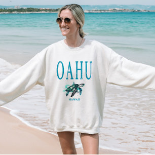 Oahu Hawaii Vacation Grunge Sweatshirt