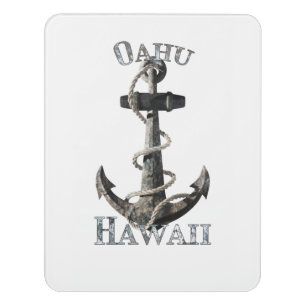 Oahu Hawaii Vacation Nautical Anchor Sailing Door Sign