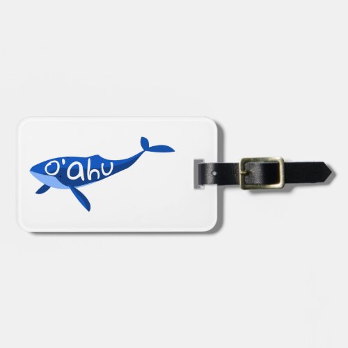 Oahu Hawaii Whale Luggage Tag