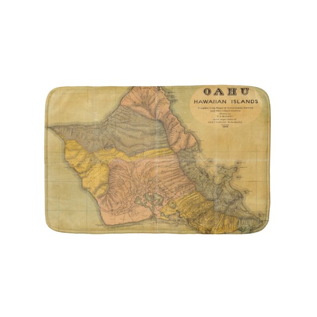 Oahu, Hawaiian Islands Bathroom Mat (Front)