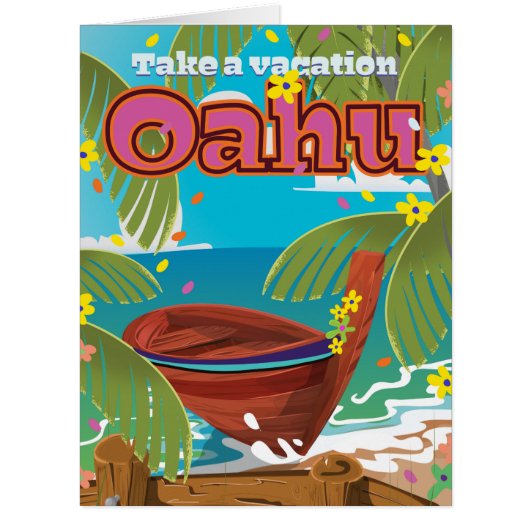 Oahu Holiday travel poster (Front)