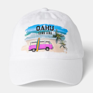 Oahu Kamaʻaina Hawaii Pink Van Surfboard  Hat