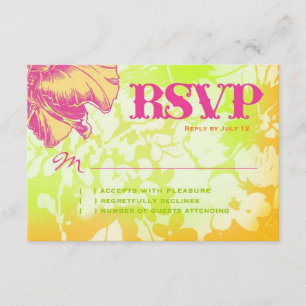 OAHU RSVP Floral Linen Paper Card