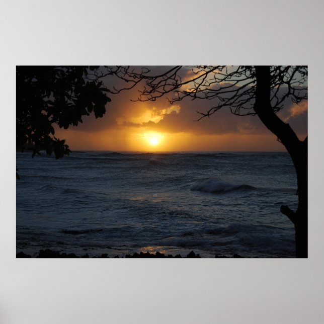 Oahu Sunset Poster (Front)