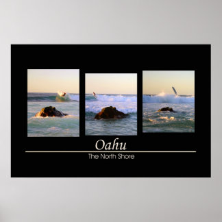 Oahu - The North Shore - Surfing Poster