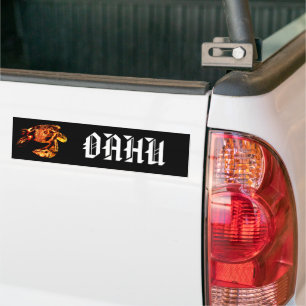 OAHU - Tribal Honu Lava Bumper Sticker