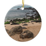 Oahu's North Shore and Sea Turtle  Ceramic Ornament
