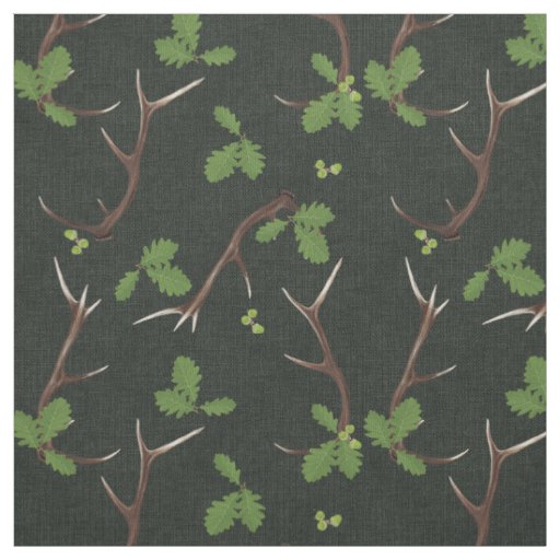 Oak and Antlers Fabric