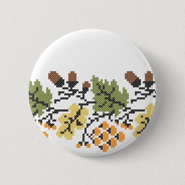 Oak autumnal background button (Front)