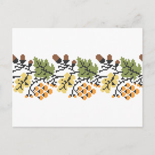 Oak autumnal background postcard