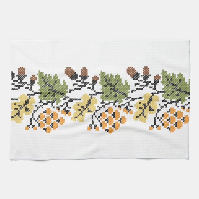 Oak autumnal background towel (Horizontal)