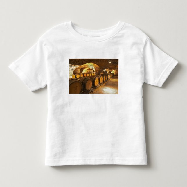 Oak barrles in the cellar at Domaine Comte Toddler T-shirt (Front)
