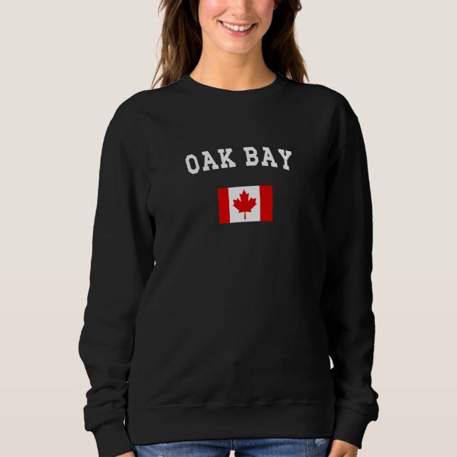 Oak Bay City Canada National Flag Souvenir Sweatshirt (Front)