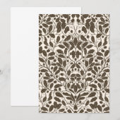 Oak branches and leaves, damask pattern in brown a (Front/Back)