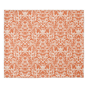 Oak branches and leaves, damask pattern in dark or duvet cover