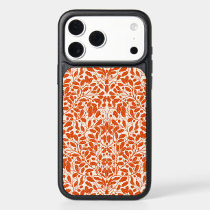 Oak branches and leaves, damask pattern in dark or iPhone 17 pro max case