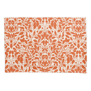 Oak branches and leaves, damask pattern in dark or pillow case