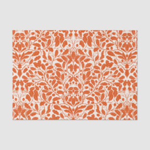 Oak branches and leaves, damask pattern in dark or tissue paper