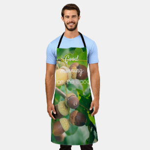 Oak branches with acorns apron